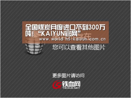 全国煤炭月度进口不到300万吨!“KAIYUN官网”