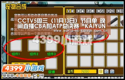 
CCTV5周三（11月13日）节目单 晚间直播CBA和AT
